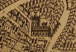 St Thomas from James Millerd's Great Map of Bristol, 1673
